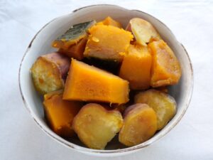 かぼちゃとさつまいもの煮物（電気圧力鍋使用）