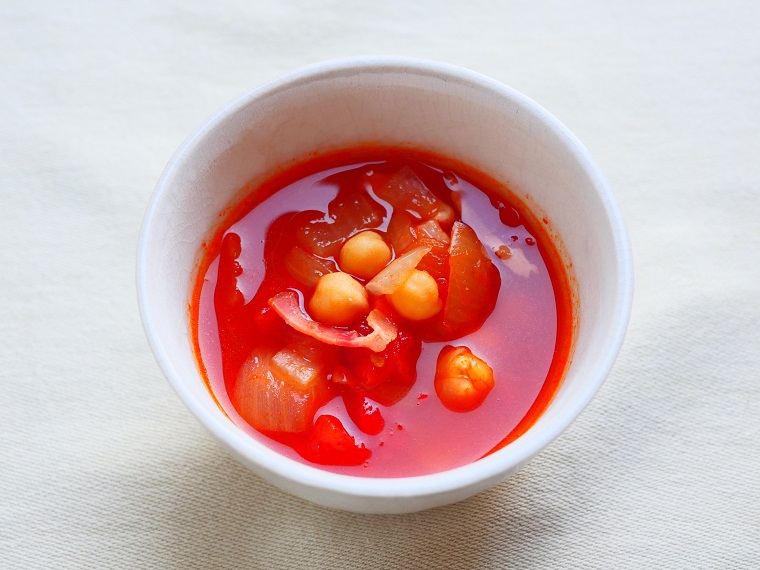 ひよこ豆のトマトスープの写真