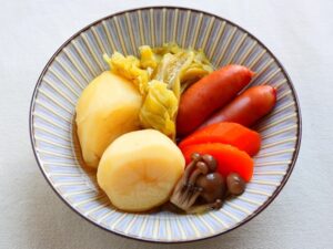 北海こがねを使ったポトフ。形がしっかり残る仕上がり